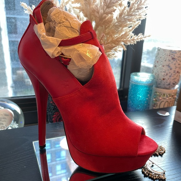 justfab red heels